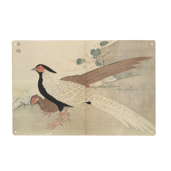 Holzbild "Zwei Vögel" artboxONE - Natur,Tiere - Masayoshi kitao,Kunst,Malerei,Gemälde,Japan,Vögel,Birds,Tiere,Natur