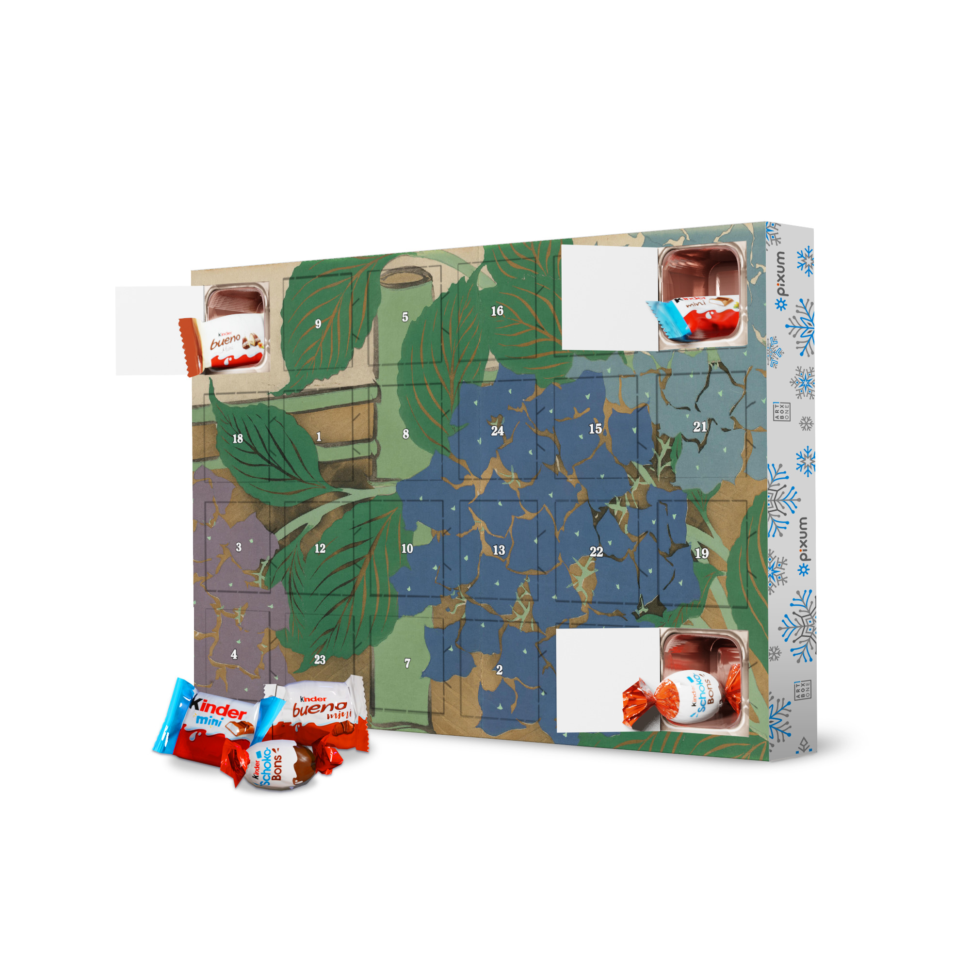 Adventskalender mit Produkten von Kinder Hortensien (Ajisai) artboxONE Adventskalender Natur