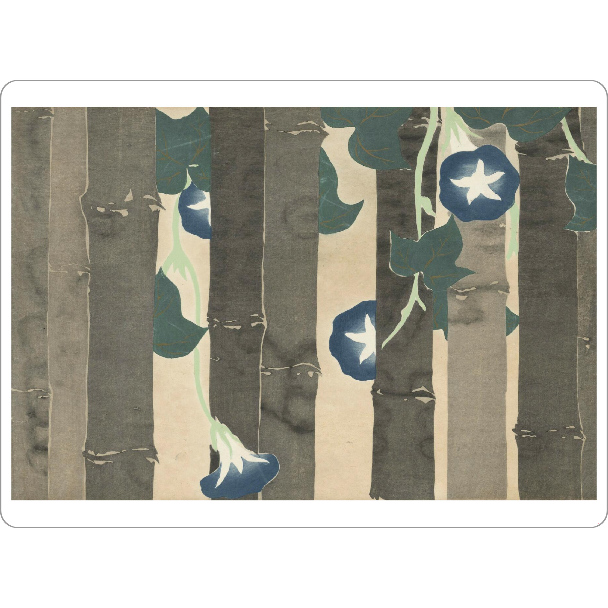 Tischset "Asagao (Zaunwinden)" artboxONE - Natur,Tiere - Kamisaka sekka,Japan,Malerei,Gemälde,Kunst,Bäume,Natur,Landschaft,Pflanzen