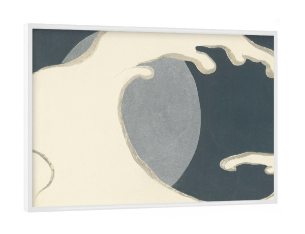 Poster mit weißem Rahmen "Steigende Wellen (Tachinami)" artboxONE - Natur - Kamisaka sekka,Japan,Malerei,Gemälde,Kunst,Wellen,Meer,Sea,Natur