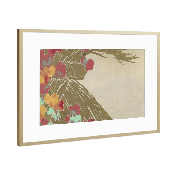 Poster mit Rahmen Gold "Tsuta (Weinblätter)" artboxONE - Natur,Floral