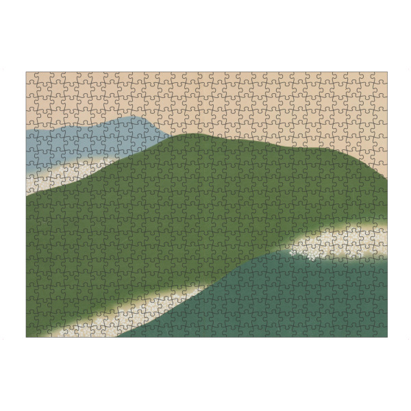 artboxONE Puzzle "Yoshino" artboxONE - Natur,Abstrakt - Kamisaka sekka,Natur,Japan,Landschaft,Malerei,Gemälde,Kunst,Berge,Hügel
