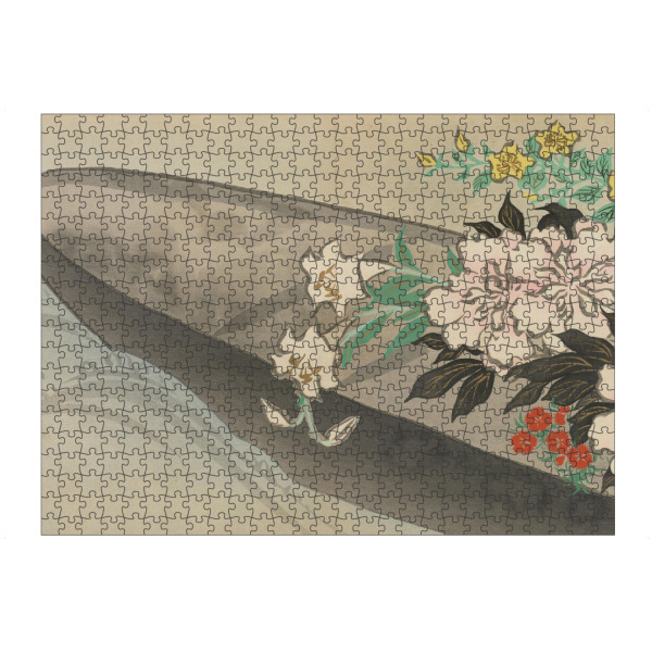 artboxONE Puzzle "Blumenboot (Hanabune)" artboxONE - Natur,Floral - Kamisaka sekka,Japan,Malerei,Gemälde,Kunst,Boot,Blumen,Pflanzen,Meer,Wasser