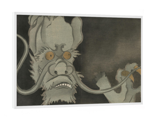 Poster mit weißem Rahmen "Drachen (Ryu)" artboxONE - Natur,Fiktion - Kamisaka sekka,Japan,Malerei,Gemälde,Kunst,Drache,Dragon,Tier,Fabelwesen