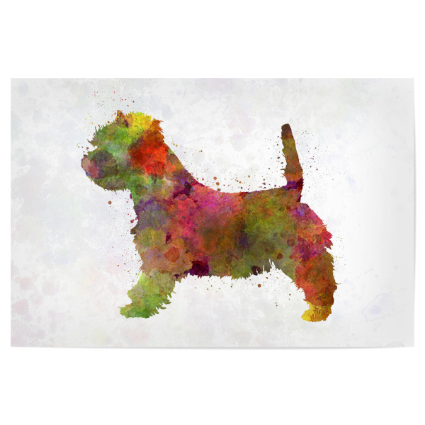 Poster 30x20 cm "West highland white terrier" artboxONE - Tiere,Abstrakt - Dog,Dogs,Pet,Animal,Mammal,Watercolor,Dog poster,Illustration,Abstract