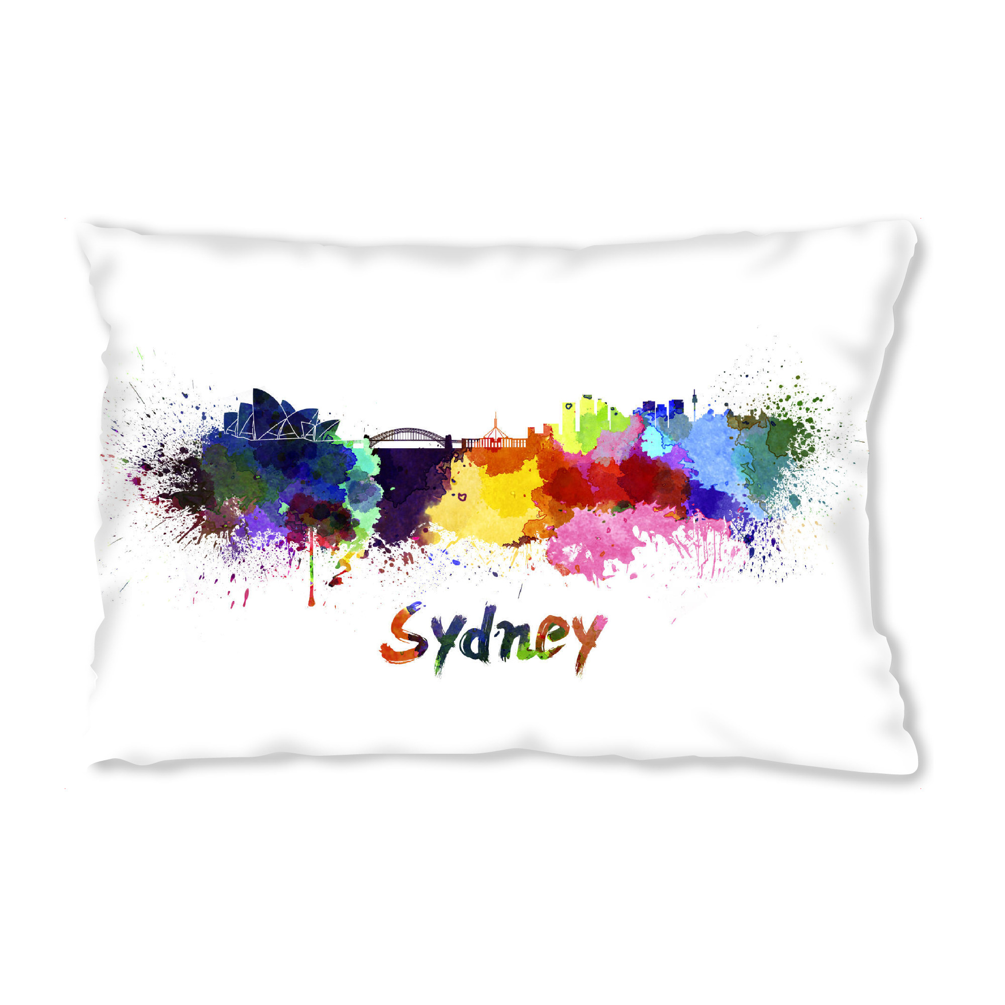 Design-Kissen "SYDNEY skyline in watercolor-x" artboxONE - Städte,Abstrakt,Architektur