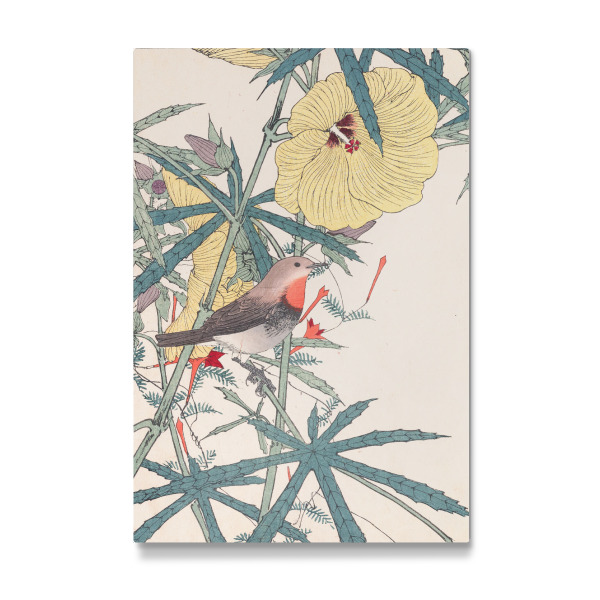 Galerie-Print "Vogel sitzt neben einer Blume" 30x20 cm artboxONE