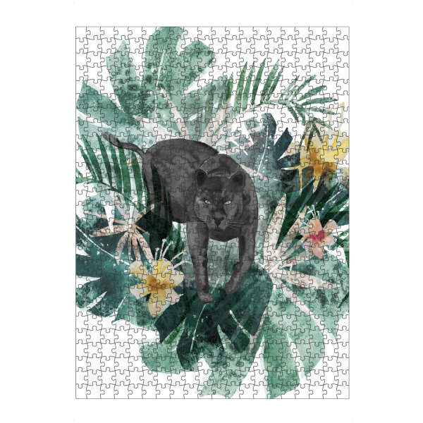 Puzzle Ravensburger "Tropical Jungle Panther" artboxONE - Natur,Floral,Tiere