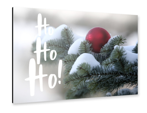 Alu-Dibond "Weiße Weihnachten Ho, ho, ho!" 30x20 cm artboxONE