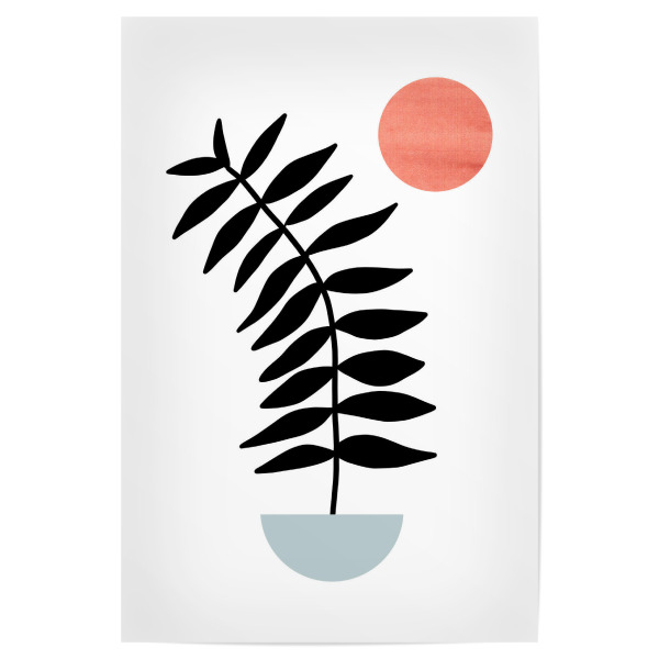 Poster 30x20 cm "Mid Century Palm" artboxONE - Natur,Floral,Abstrakt,Geometrie