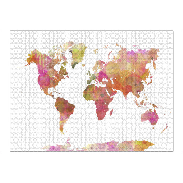 Puzzle Ravensburger "Watercolor world map-n" artboxONE - Abstrakt,Kartografie