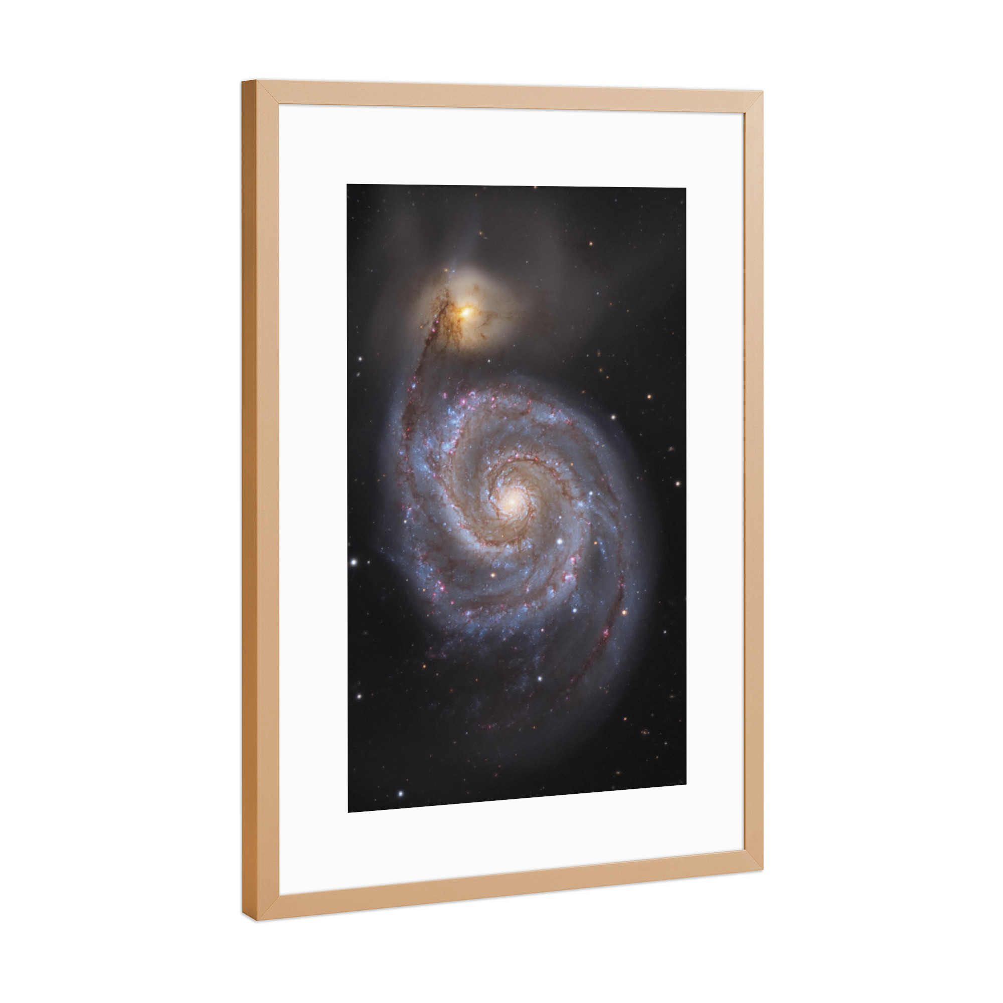 Poster mit Rahmen Kupfer "Whirlpool" artboxONE - Galaxy - Universum,Galaxy,Weltall,Sterne,Deepsky,Weltraum,Universe,Space,Stars