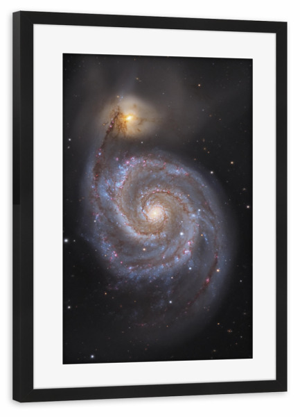Poster mit Rahmen schwarz "Whirlpool" artboxONE - Galaxy - Universum,Galaxy,Weltall,Sterne,Deepsky,Weltraum,Universe,Space,Stars