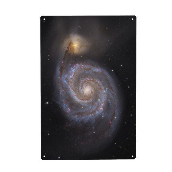 Metall Poster "Whirlpool" artboxONE - Galaxy - Universum,Galaxy,Weltall,Sterne,Deepsky,Weltraum,Universe,Space,Stars - Blechschild