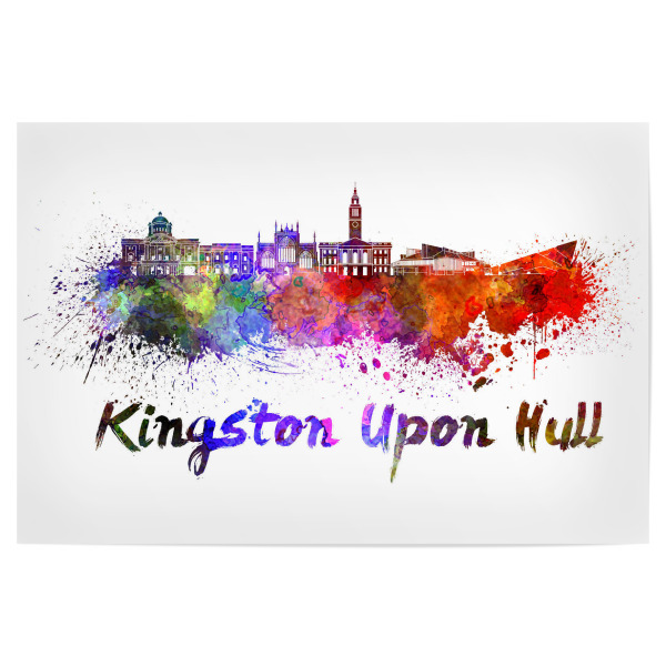 Poster 30x20 cm "KINGSTON UPON HULL skyline-J" artboxONE - Städte,Abstrakt,Architektur