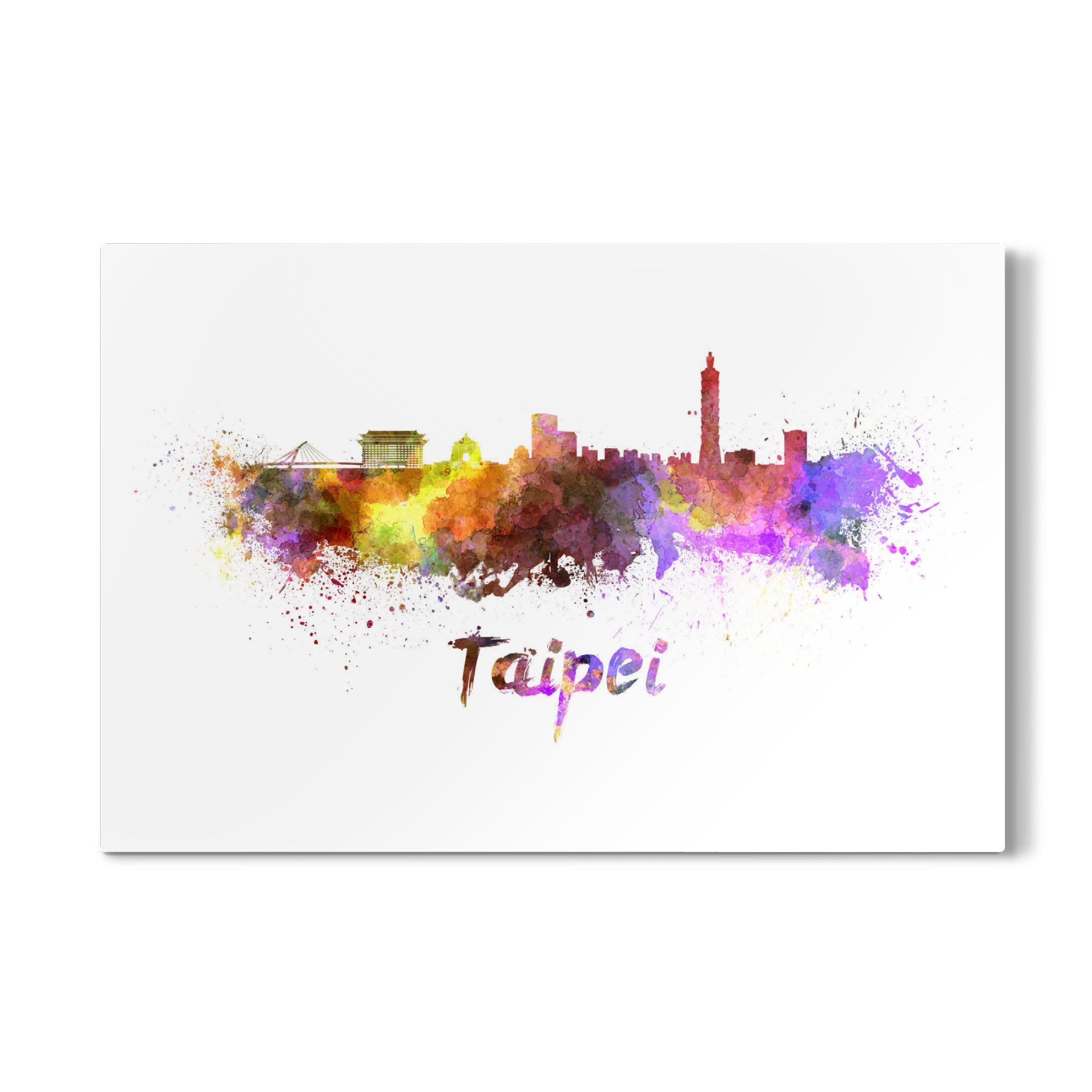 Galerie-Print "TAIPEI skyline in watercolor-x" 75x50 cm artboxONE