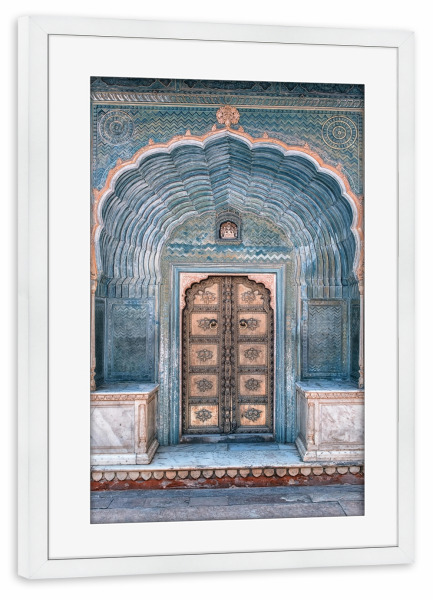 Poster mit Rahmen weiß "Architecture In Jaipur" artboxONE - Städte,Reise,Architektur,Reise / Asien,Reise / Länder