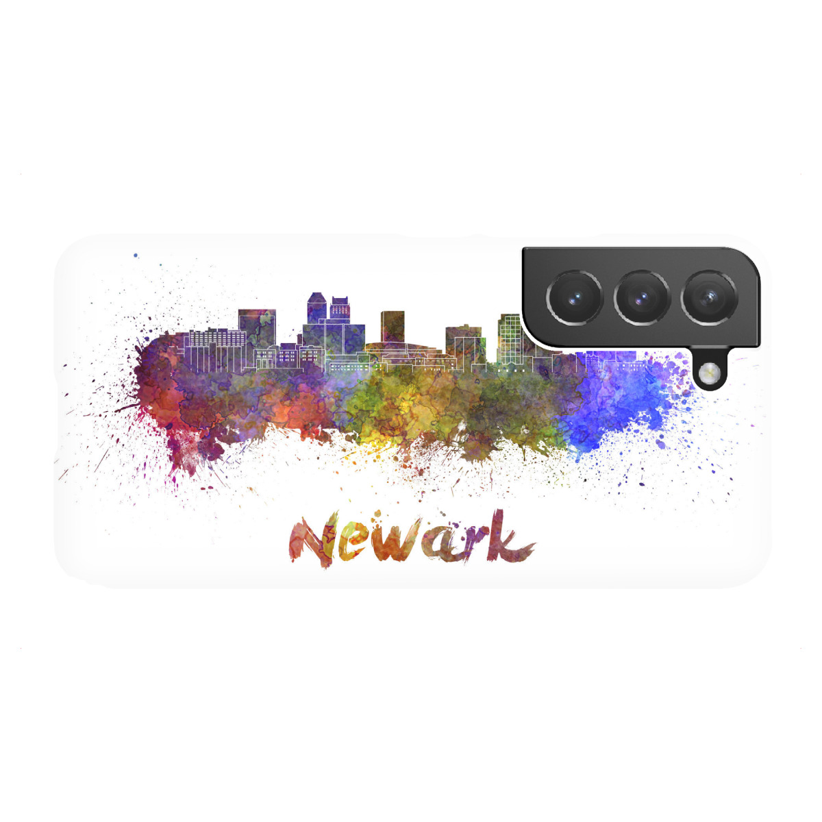 "NEWARK skyline in watercolor-b"für Samsung Galaxy - Premium-Case Handyhülle artboxONE