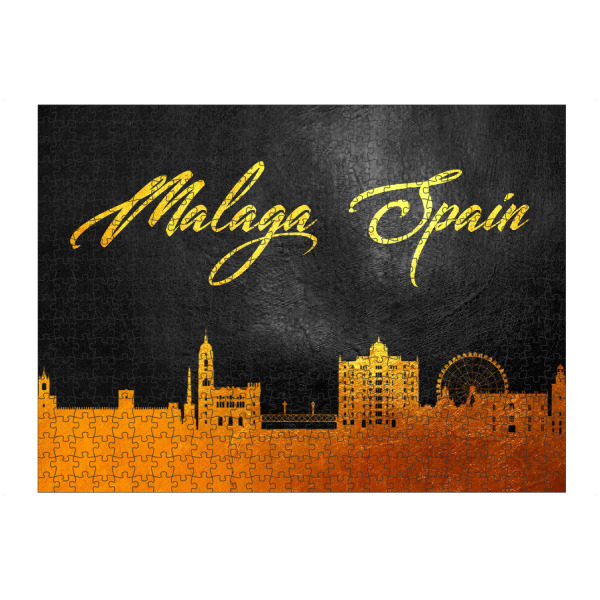 artboxONE Puzzle "Malaga Spain Gold Skyline" artboxONE - Städte - Malaga,Spain,Gold,Skyline,Spanien,Stadt - Bild malaga