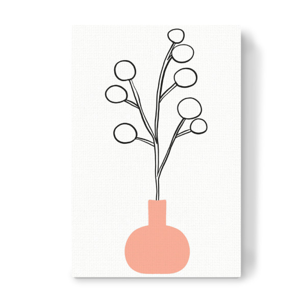 Leinwandbild "Flower Branch Vase" artboxONE - Natur,Floral,Abstrakt,Geometrie
