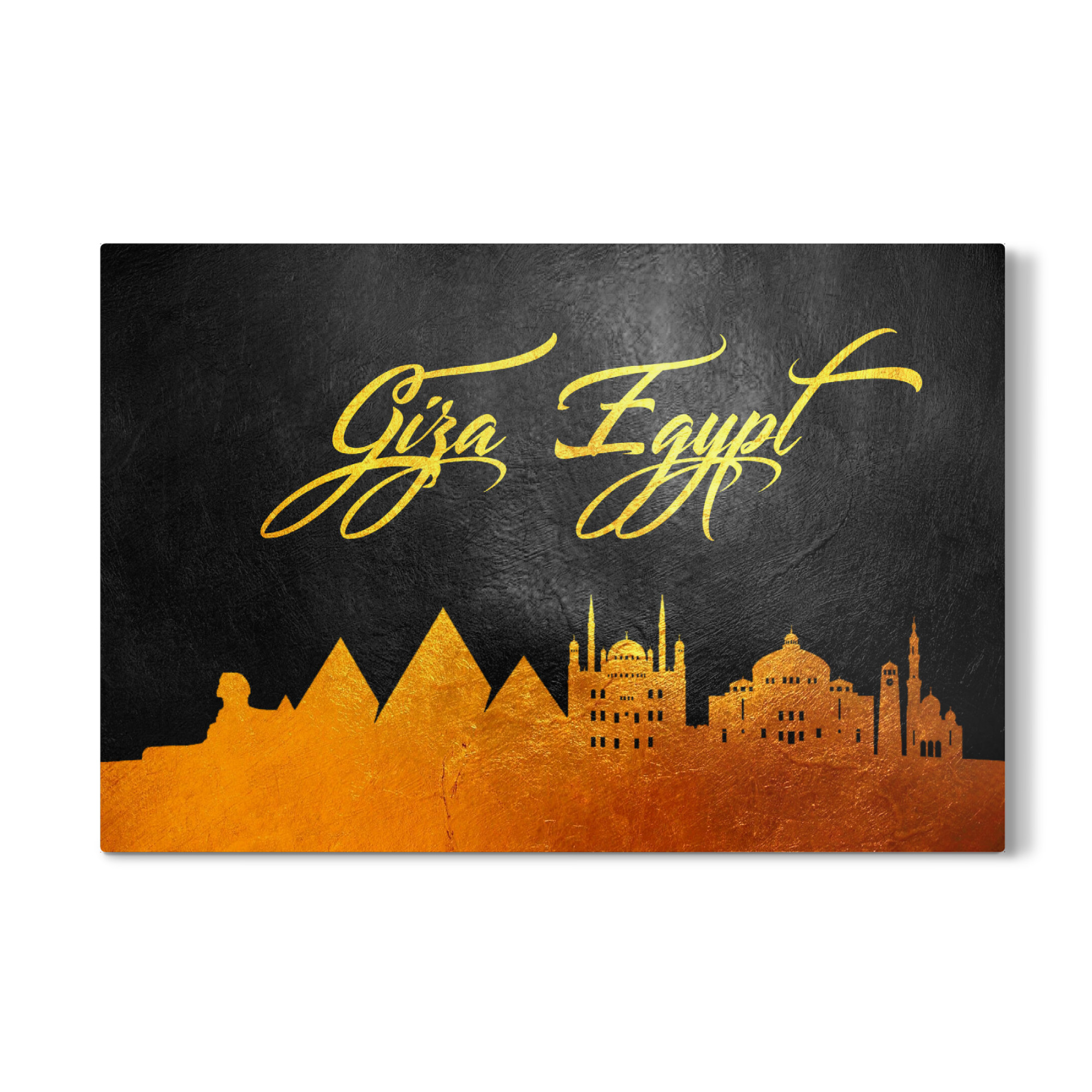 Galerie-Print "Giza Egypt Gold Skyline" 75x50 cm artboxONE