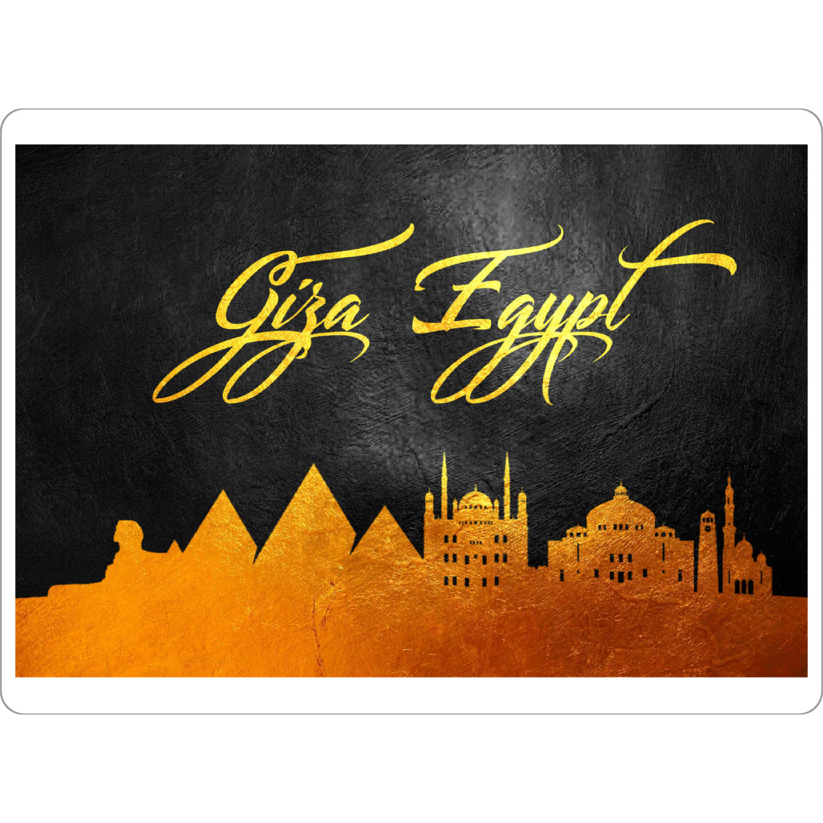 Tischset "Giza Egypt Gold Skyline" artboxONE - Städte - Gold,Skyline,Giza,Egypt - Bild gold