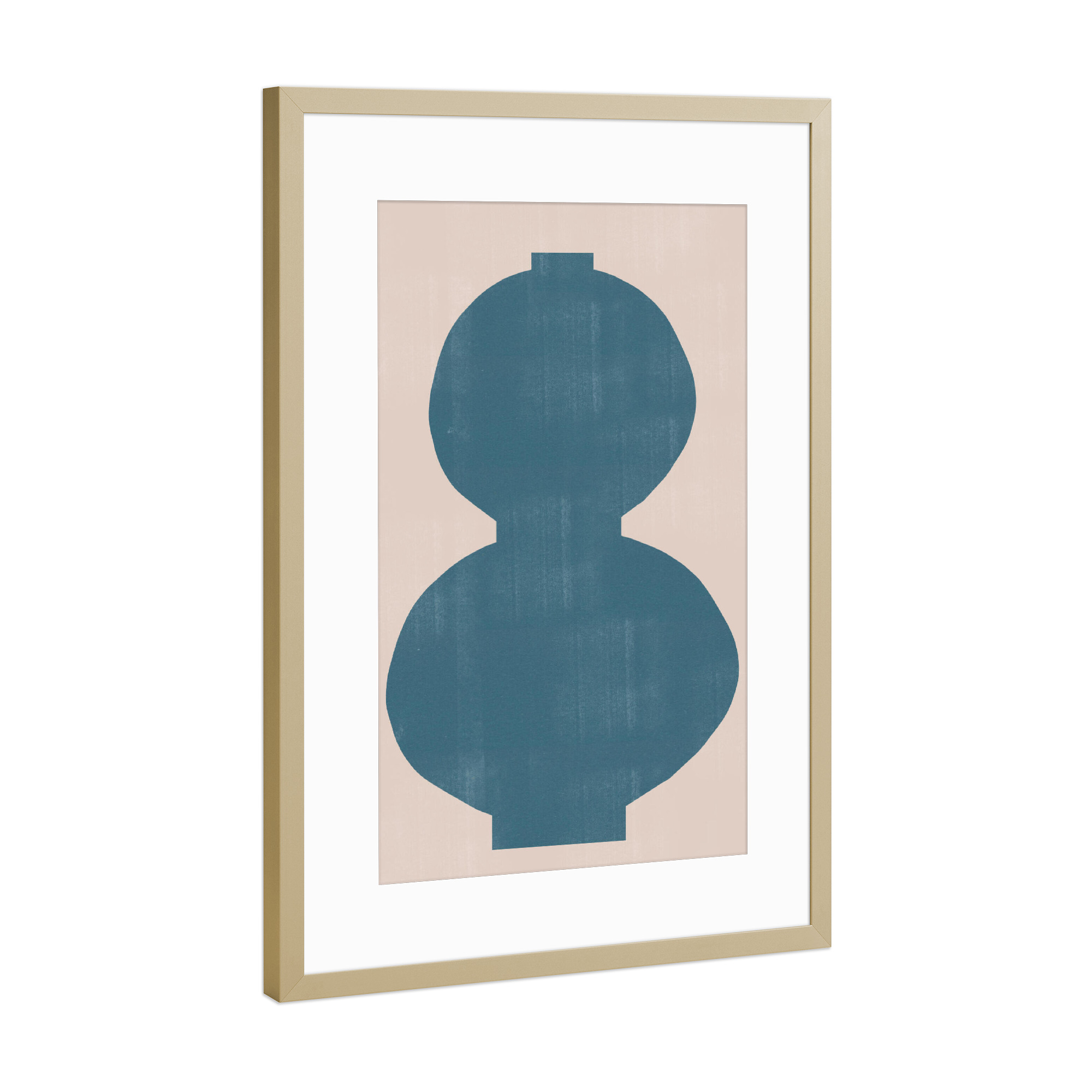 Poster mit Rahmen Gold "Modern Vase" artboxONE - Floral,Abstrakt,Geometrie,Für Mama