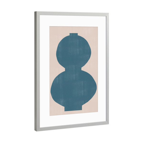 Poster mit Rahmen Silber "Modern Vase" artboxONE - Floral,Abstrakt,Geometrie,Für Mama