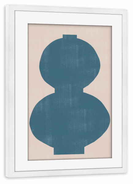 Poster mit Rahmen weiß "Modern Vase" artboxONE - Floral,Abstrakt,Geometrie,Für Mama