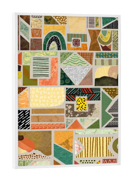 Poster mit weißem Rahmen "Lagos Art Design" artboxONE - Abstrakt,Geometrie,Reise / Afrika