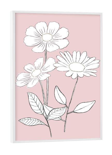 Poster mit weißem Rahmen "Rose pastel bloom" artboxONE - Natur,Floral,Abstrakt,Für Mama