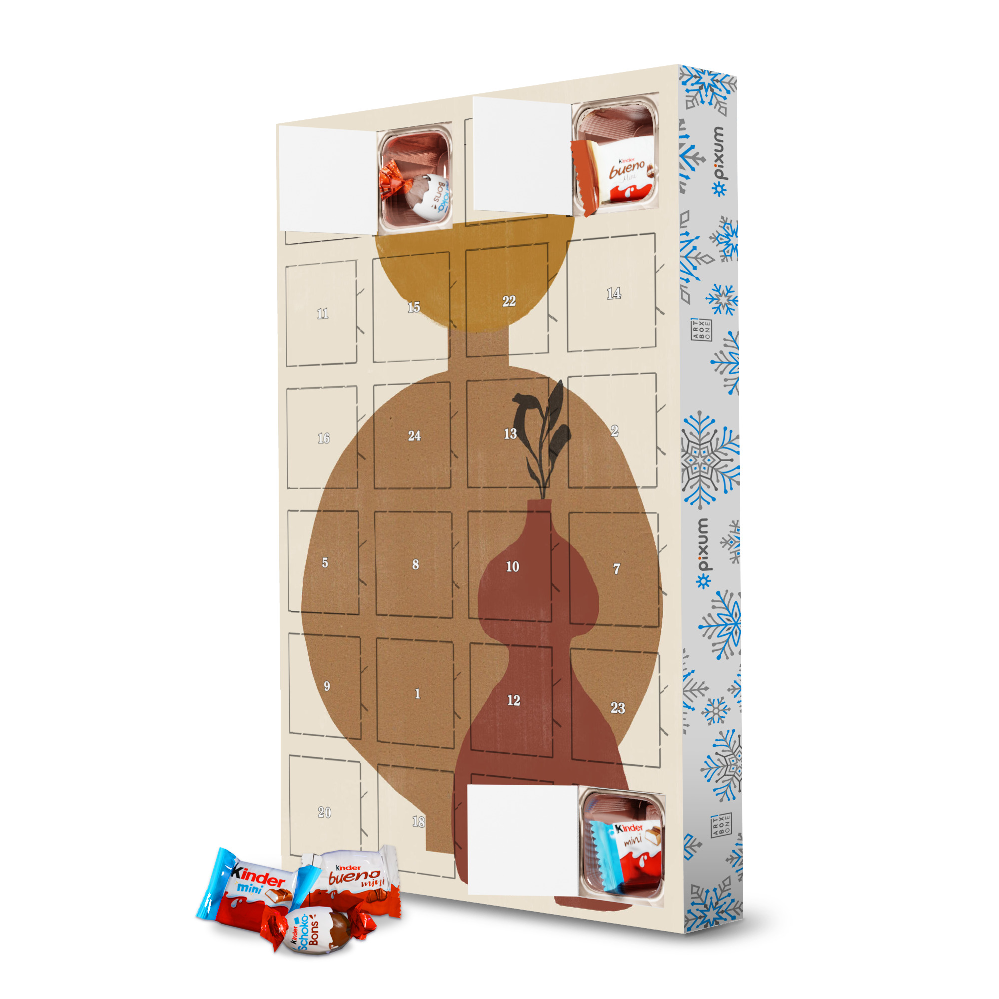 Adventskalender mit Produkten von Kinder Modern Vases, Woman Shapes artboxONE Adventskalender Abstrakt