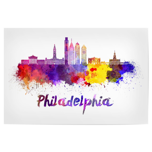 Poster "PHILADELPHIA skyline -k" artboxONE - Städte,Abstrakt,Architektur