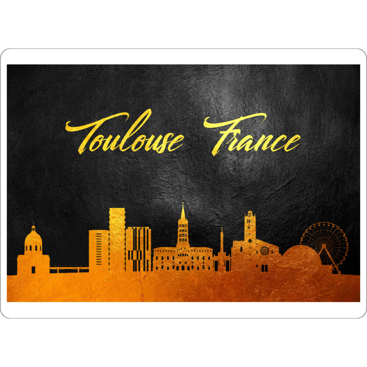 Tischset "Toulouse France Gold Skyline" artboxONE - Städte - Toulouse,Gold,Skyline,France,City,Stadt,Frankreich - Bild toulouse