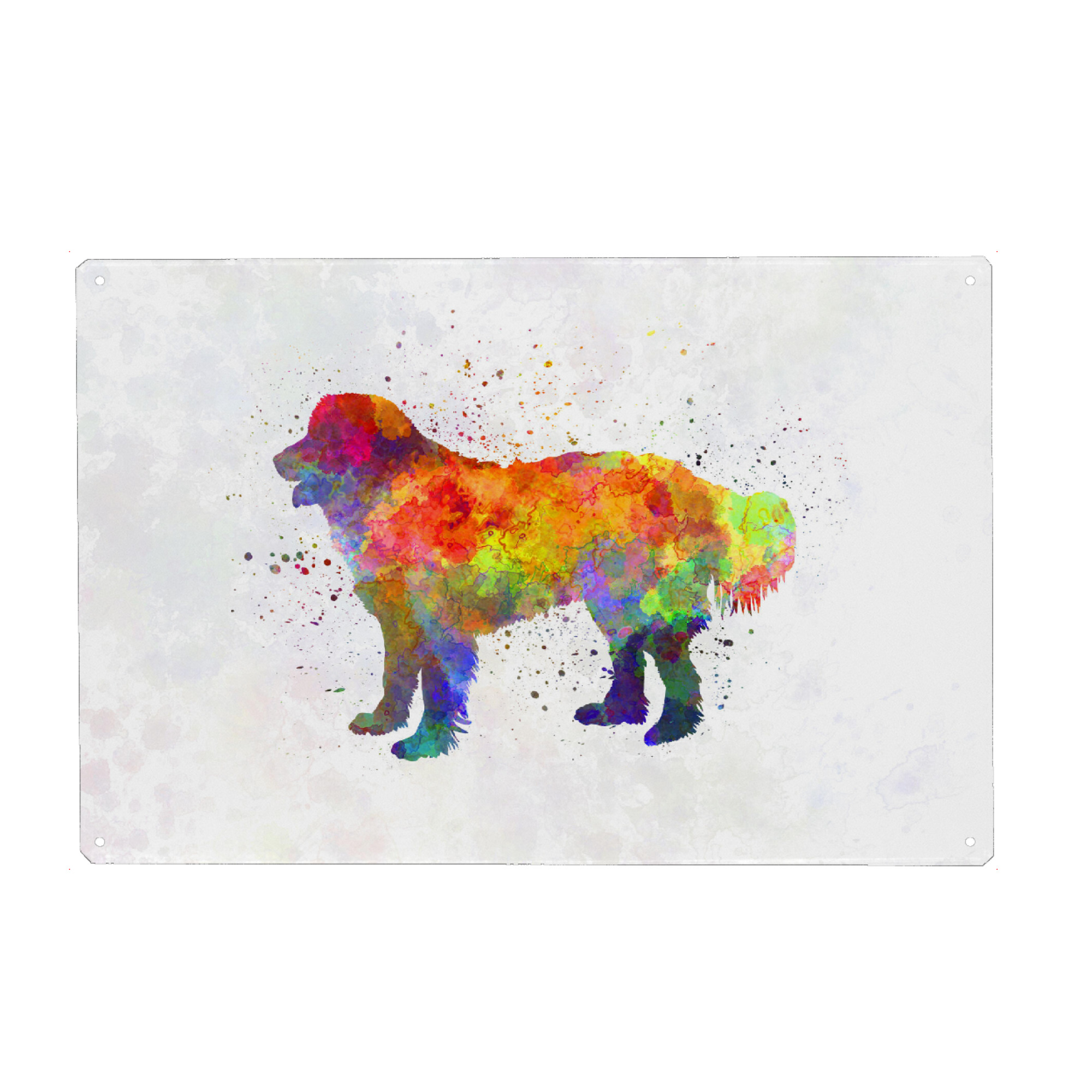Holzbild "Slovakian Chuvach in watercolor" artboxONE - Tiere,Abstrakt - Dog,Dogs,Pet,Animal,Mammal,Watercolor,Illustration,Abstract,Hund