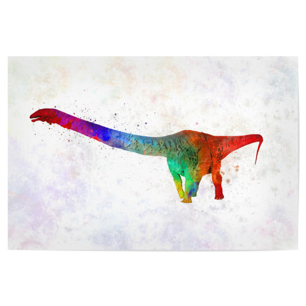 Poster "Apatosaurus in watercolor" artboxONE - Tiere,Abstrakt - Dinosaur,Prehistoric,Watercolor,Colorful,Pet,Wild,Childish,Animal,Ancient,Bunt