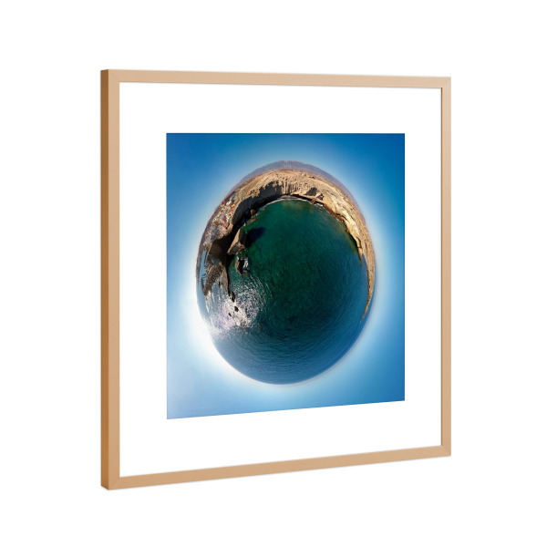 Poster mit Rahmen Kupfer "Teneriffa,San Miguel de Tajao;Clif" artboxONE - Städte,Natur,Reise,Reise / Strand und Meer,Reise / Länder