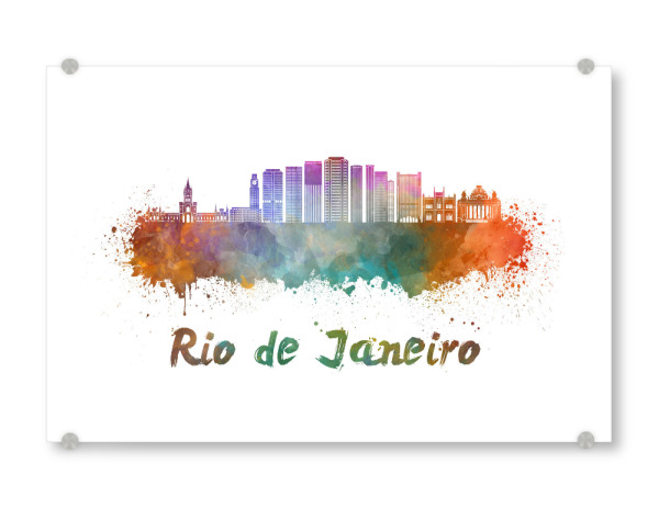 Acrylglasbild "RIO DE JANEIRO skyline-k" artboxONE - Städte,Abstrakt,Architektur
