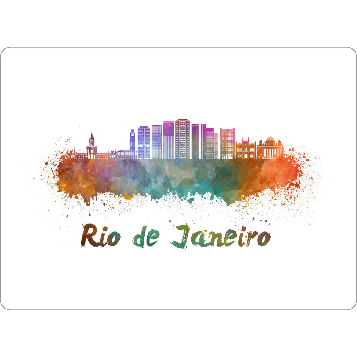 Tischset "RIO DE JANEIRO skyline-k" artboxONE - Städte,Abstrakt,Architektur
