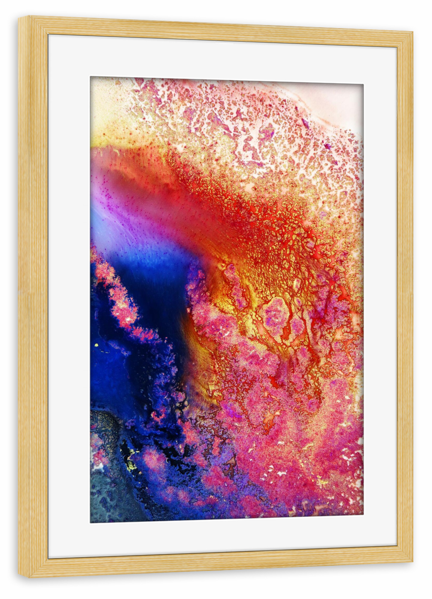 Poster mit Rahmen kiefer "Aerial shot" artboxONE - Natur,Abstrakt