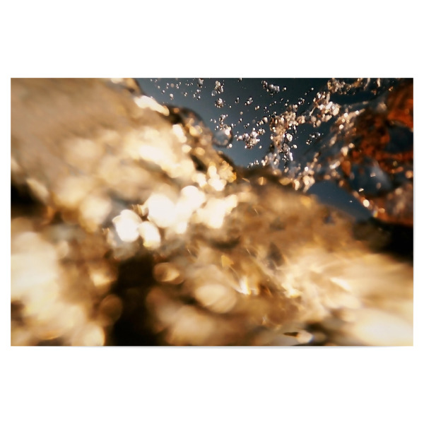 Poster "Eintauchen ins Meer - Gold" artboxONE - Natur,Reise / Strand und Meer,Unterwasser