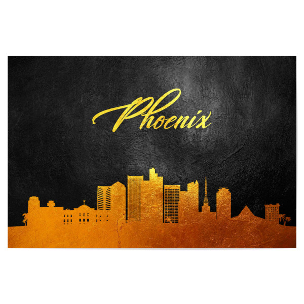 Poster 30x20 cm "Phoenix Arizona Gold Skyline" artboxONE - Städte - Phoenix,Arizona,Gold,Skyline,City,Stadt