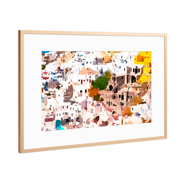 Poster mit Rahmen Kupfer "Travel Far Enough" artboxONE - Städte,Architektur