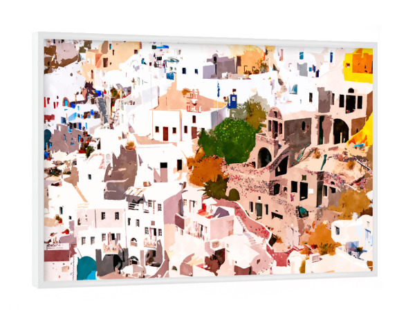 Poster mit weißem Rahmen "Travel Far Enough" artboxONE - Städte,Architektur