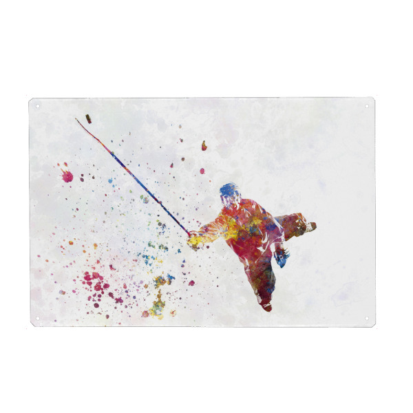 Holzbild "Ice hockey in watercolor-b" artboxONE - Abstrakt,Sport