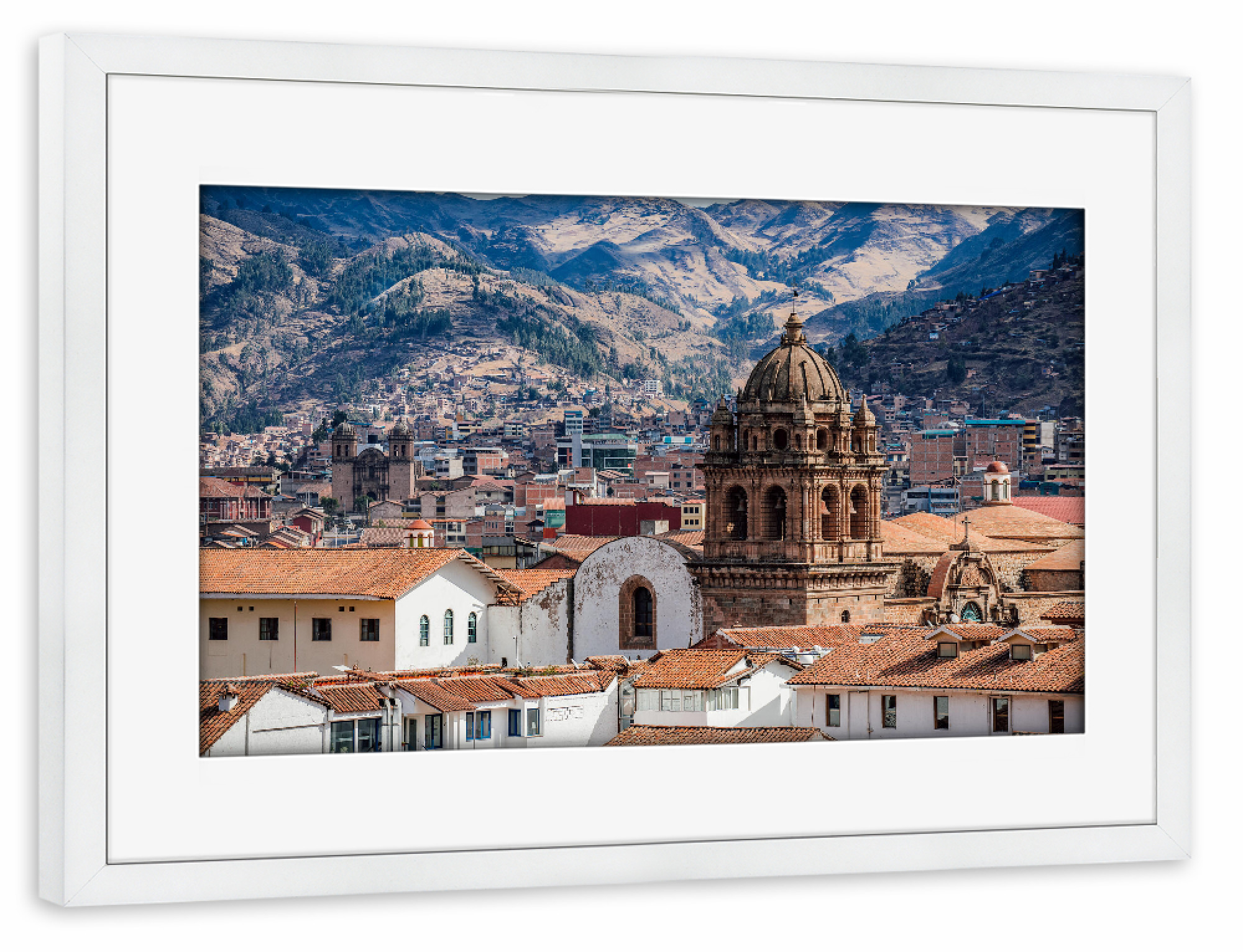 Poster mit Rahmen weiß "Cusco - Peru" artboxONE - Reise,Architektur,Reise / Länder