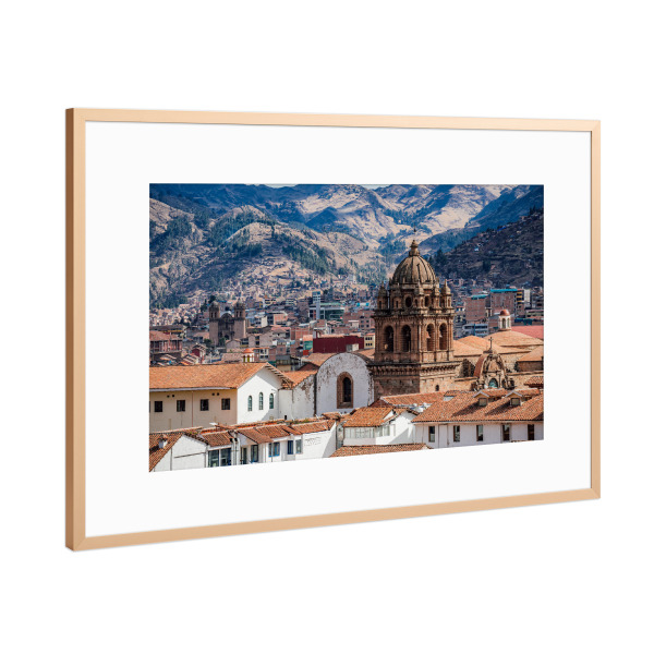Poster mit Rahmen Kupfer "Cusco - Peru" artboxONE - Reise,Architektur,Reise / Länder