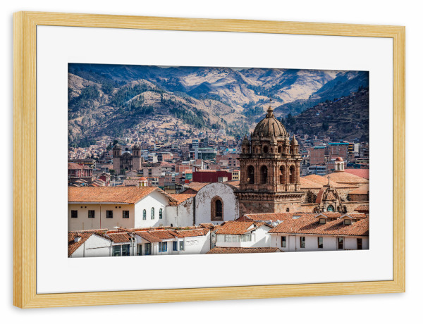 Poster mit Rahmen kiefer "Cusco - Peru" artboxONE - Reise,Architektur,Reise / Länder