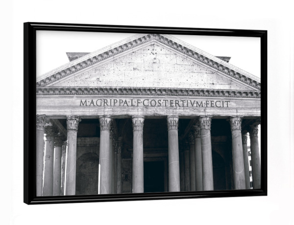 Poster mit schwarzem Rahmen "Das Pantheon in Rom" artboxONE - Reise,Schwarzweiß,Architektur,Reise / Länder,Städte / Rom