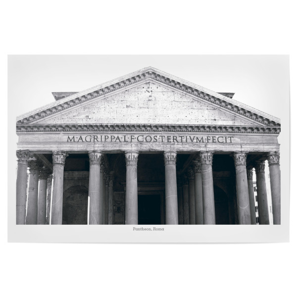 Poster 30x20 cm "Das Pantheon in Rom" artboxONE - Reise,Schwarzweiß,Architektur,Reise / Länder,Städte / Rom